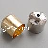 Brass End Cap, Tube, plated cadmium free Approx 2mm 