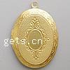 Brass Locket Pendants, Flat Oval, plated Approx 2mm 