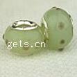 Lampwork Glass Plating Silver Double Core Beads, Rondelle, Hole:Approx 5MM, Sold by PC