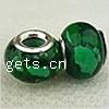 Lampwork Glass Plating Silver Double Core Beads, Rondelle, Hole:Approx 5MM, Sold by PC