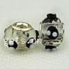 Lampwork Glass Plating Silver Double Core Beads, Rondelle, Hole:Approx 5MM, Sold by PC