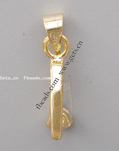 clip de pince en laiton, Placage, avec les strass de catégorie A, plus de couleurs à choisir, 20x5mm, Trou:Environ 4mm, Vendu par PC