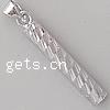 Rhinestone Brass Pendants, Tube, plated, flower cut Approx 3mm 