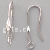 Brass Hook Earwire, plated, with loop Approx 2mm 