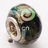 Lampwork Sterling Silver Double Core Beads, Rondelle Approx 4.5MM 