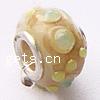 Lampwork Sterling Silver Double Core Beads, Rondelle, 10x15mm, Hole:Approx 4.5MM, Sold by PC