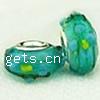 Lampwork Glass Plating Silver Double Core Beads, Rondelle Approx 5MM 