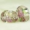 Lampwork Glass Plating Silver Double Core Beads, Rondelle Approx 5MM 