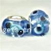 Lampwork Glass Plating Silver Double Core Beads, Rondelle Approx 5MM 