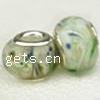 Lampwork Glass Plating Silver Double Core Beads, Rondelle Approx 5MM 