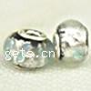 Lampwork Glass Plating Silver Double Core Beads, Rondelle, Hole:Approx 5MM, Sold by PC