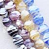 Plattierte Lampwork Perlen, flache Runde, keine, 15x16x8mm, Bohrung:ca. 2mm, 1000PCs/Tasche, verkauft von Tasche