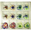 Lampwork Pendants, Heart, handmade, mixed colors, Box 