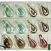 Lampwork Pendants, Leaf, handmade, mixed colors, Box 