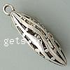 Zinc Alloy Hollow Pendants, Oval, plated nickel, lead & cadmium free Approx 3mm 