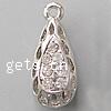 Zinc Alloy Rhinestone Pendants, Teardrop, plated, with rhinestone nickel, lead & cadmium free Approx 2mm 