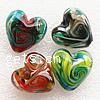 Abalorios de Cristal Murano hecho a mano, Cristal de murano, Corazón, más colores para la opción, 20x20x13mm, agujero:aproximado 2.5mm, Vendido por UD