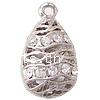 Zinc Alloy Rhinestone Pendants, Teardrop, plated, with rhinestone & hollow nickel, lead & cadmium free Approx 2mm 