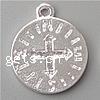 Zinc Alloy Flat Round Pendants, plated nickel, lead & cadmium free Approx 1.5mm 