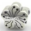 Zinc Alloy European Beads, Flower, plated nickel, lead & cadmium free Approx 4.5mm 