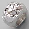 Zinc Alloy European Beads, Rondelle, plated, without troll Approx 4.5mm 