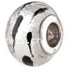 Perles murano European plaqué d'argent avec double noyau , chalumeau, rondelle, noyau double de pacfung sans filetage & feuille d'argent Environ 5mm, Vendu par PC