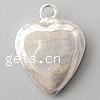 Sterling Silver Heart Pendants, 925 Sterling Silver, plated Approx 2mm 