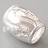 Sterling Silver European Beads, 925 Sterling Silver, Drum, plated, without troll Approx 5mm 