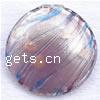 Lampwork Pendants, Flat Round, handmade, silver foil Approx 5mm 