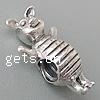 Troll Thailand Sterling Silver European Beads, Animal, with troll Approx 4mm 