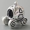 Troll Thailand Sterling Silver European Beads, Pumpkin Car, with troll Approx 4mm 