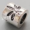 Zinc Alloy European Beads, Tube, plated, without troll Approx 5mm 