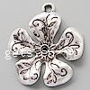 Zinc Alloy Flower Pendants, plated nickel, lead & cadmium free Approx 3.5mm 