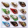 Lampwork Pendants, handmade, mixed & gold sand, mixed colors Approx 8mm 