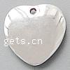 Zinc Alloy Heart Pendants, plated nickel, lead & cadmium free Approx 2mm 