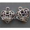 Zinc Alloy Heart Pendants, plated, hollow nickel, lead & cadmium free Approx 2mm 