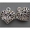 Zinc Alloy Heart Pendants, plated, hollow nickel, lead & cadmium free Approx 3mm 