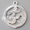 Brass Jewelry Pendants, OM Symbol, plated Approx 2mm 