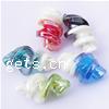 Plattierte Lampwork Perlen, Twist, gemischte Farben, 25x15x15mm, Bohrung:ca. 2mm, 1000PCs/Menge, verkauft von Menge