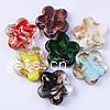 Flower Lampwork Beads, handmade, 5 petal, mixed colors Approx 1mm 