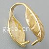 Brass Pinch Bail, Leaf, plated 