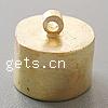 Brass End Cap, Tube, plated Approx 2mm 