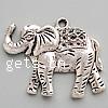 Zinc Alloy Pendant Rhinestone Setting, Elephant, plated cadmium free Approx 3mm 