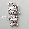 Character Shaped Zinc Alloy Pendants, Girl cadmium free Approx 2mm 