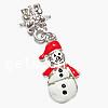 European Christmas Pendant, Zinc Alloy, Snowman, plated, without troll & enamel Approx 4.5mm 