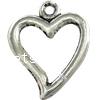 Zinc Alloy Heart Pendants, plated cadmium free Approx 2mm, Approx 