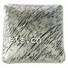 Zinc Alloy Flat Beads, Square, plated, textured Approx 1mm, Approx 