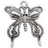 Zinc Alloy Animal Pendants, Butterfly, plated Approx 2mm 