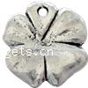 Zinc Alloy Flower Pendants, plated cadmium free Approx 1mm, Approx 