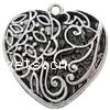 Zinc Alloy Heart Pendants, plated, hollow nickel, lead & cadmium free Approx 4mm 